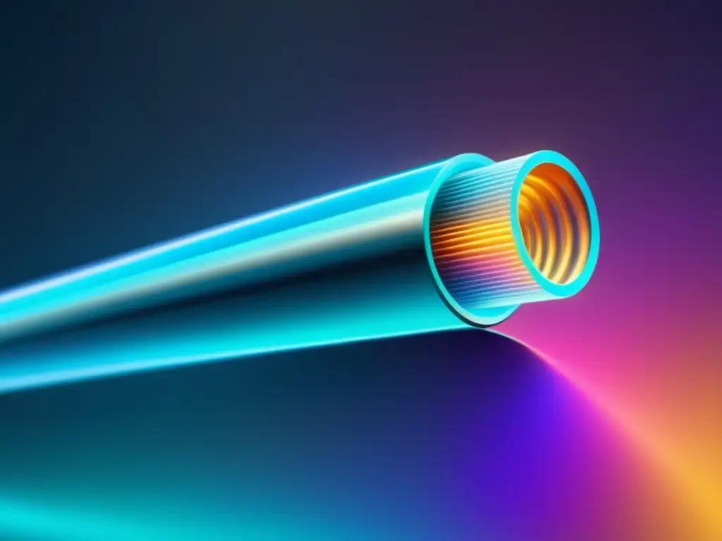 Investigaciones avances fibra óptica: Cable de fibra óptica ultradetallado de 8k, moderno y elegante, transmite alta velocidad y tecnología innovadora