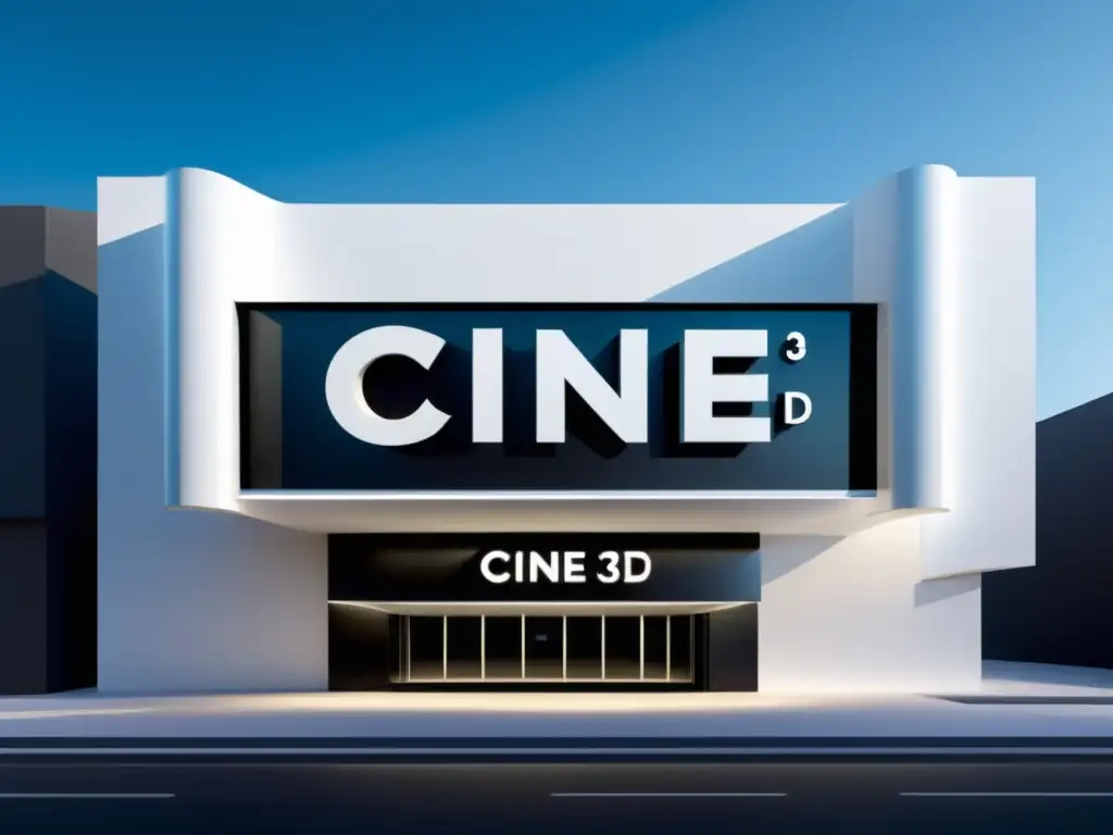 Avance del cine 3D con fibra óptica en un teatro moderno -