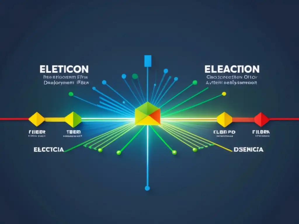 Diagrama de red de fibra óptica con preparación adecuada para despliegue (110 caracteres)