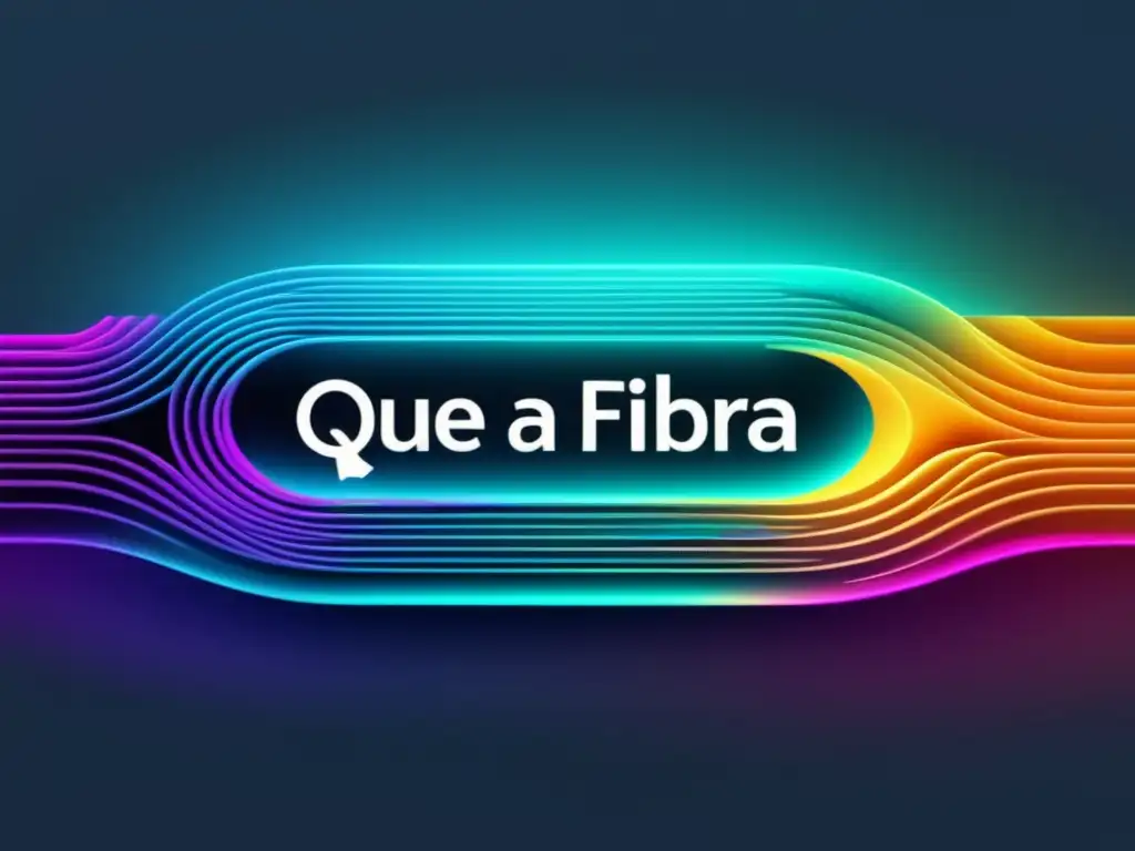 Ilustración minimalista y moderna de la fibra óptica en el siglo XX: Beneficios y aplicaciones