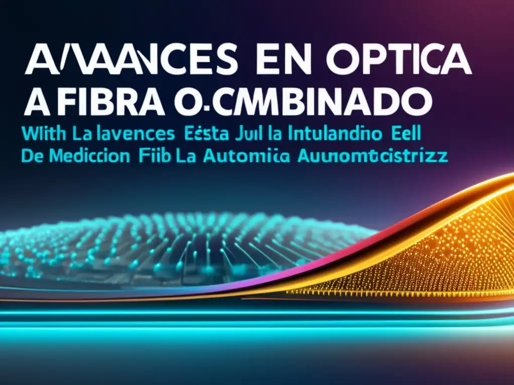 Avances en fibra óptica: Ciudad futurista con cables de fibra óptica, medicina y automoción