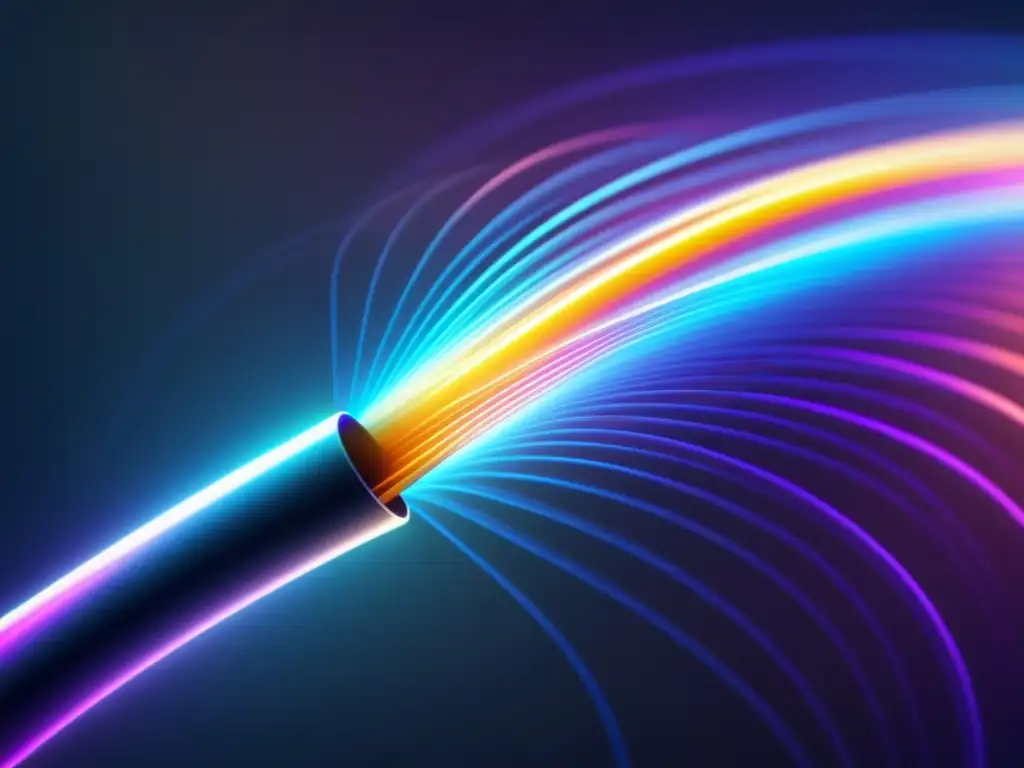 Desafío fibra óptica transmisión datos cuánticos - Tecnología de quantum en elegante imagen de cable de fibra óptica 8k