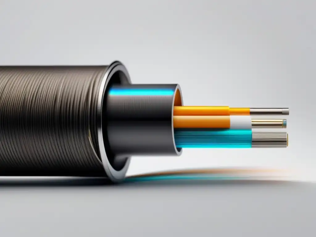 Ventajas y funcionamiento de la fibra óptica: Cable de fibra óptica 8k, elegante y detallado, con reflejos y refacciones impresionantes