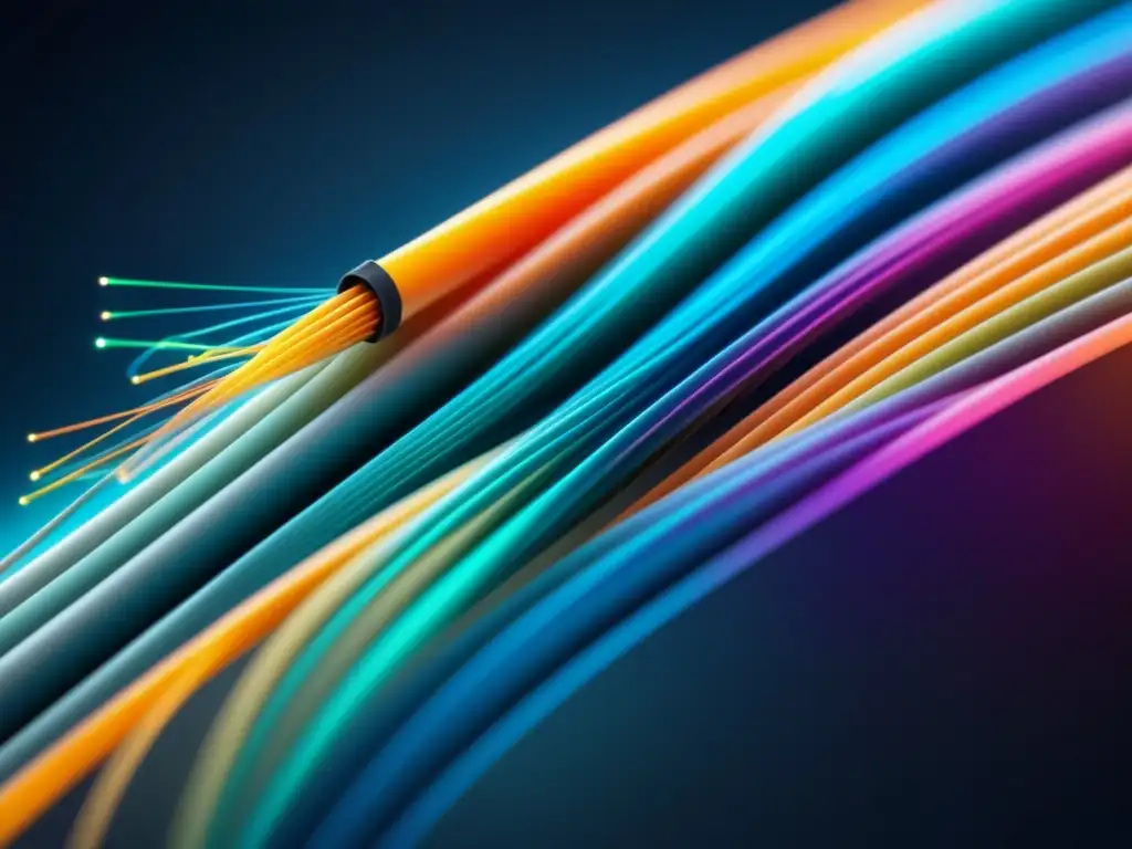 Beneficios de la fibra óptica en la informática: red de cables impresionante, eficiente y detallada en imagen 8k