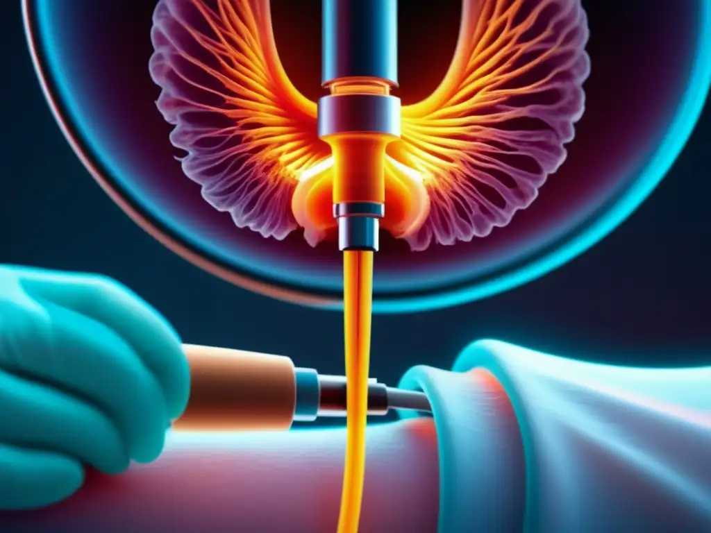 Beneficios de la fibra óptica en radiología, imagen de endoscopia detallada en 8k