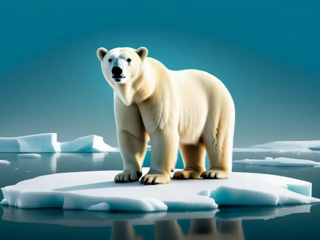 Polar bear on ice floe