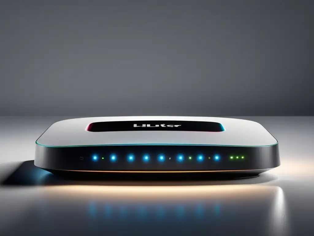 Beneficios de la fibra óptica inalámbrica: router moderno, conexión estable y rápida, integración perfecta