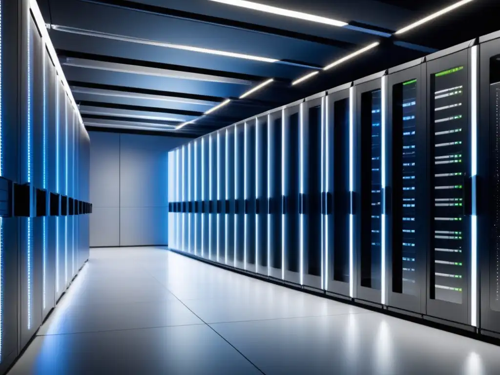 Beneficios Fibra Óptica en Data Centers: Infraestructura moderna y eficiente con tecnología de vanguardia, cables ordenados y diseño minimalista